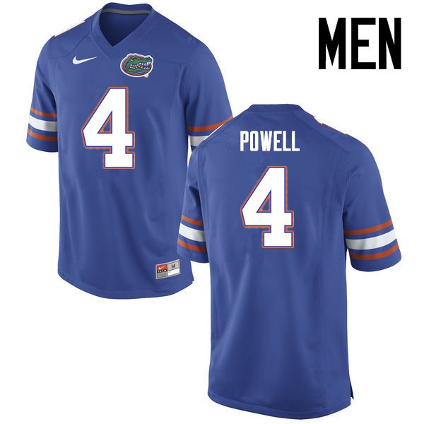 Florida Gators Men #4 Brandon Powell College Football Jerseys Blue